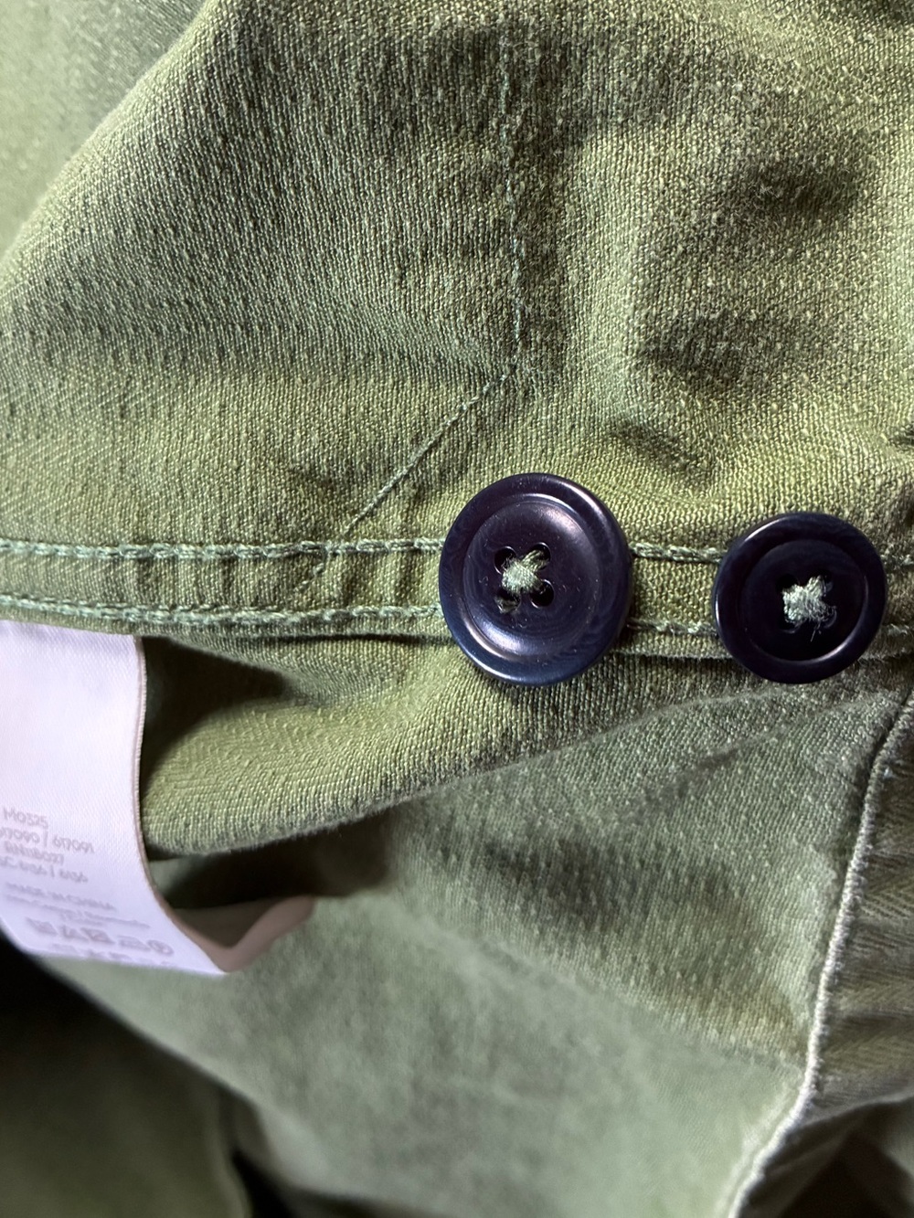 Boden Olive Green Cotton Canvas Button-Up Workwear Jacket - Picture 5 of 7